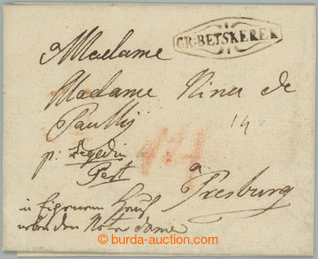 275789 - 1834 MAĎARSKO / skládaný dopis s ozdobným raz. GR:BETSKE