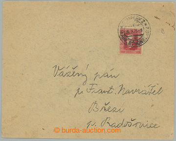 275823 - 1923 1. DEN VYDÁNÍ / dopis zaslaný v tuzemsku, vyfr. jubi