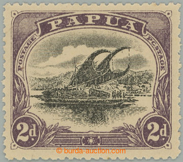 275846 - 1910-1911 SG.77a, Lakatoi 2P s velkým nápisem PAPUA, průs
