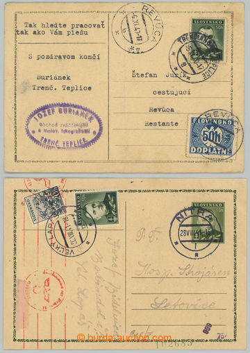 275868 - 1940-1941 sestava lístku zaslaného Poste restante s poplat