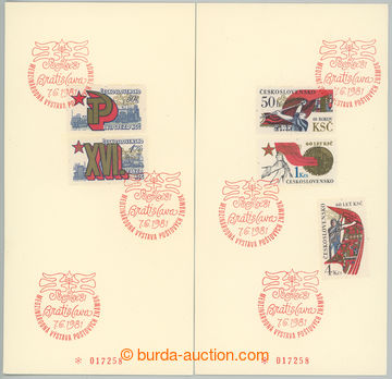 275876 - 1981 of.NL2485-2487, nálepní list k výstavě SOCFILEX '81