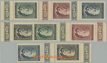 275881 - 1930 Pof.261-264KH + KD, 80. narozeniny TGM, 2 kompletní s�