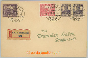 275913 - 1920 PŘIČLENĚNÉ ÚZEMÍ / HLUČÍN (Hultschin), R-dopis 