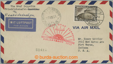 275919 - 1931 POLARFAHRT / dopis do USA, vyfr. zeppelinovou zn. 4M, M
