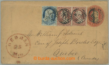 275923 - 1857 dofrankovaná celinová obálka Sc.U10, Nesbitt 3c zasl