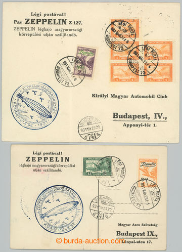 275924 - 1931 ZEPPELIN / UNGARNFAHRT / Let- zaslaný lístek a dopis 