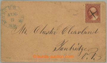 275925 - 1851 dopis vyfr. zn. Sc.10A, Washington 3c oranžově hněd�