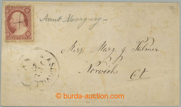 275926 - 1857 malý ozdobný dopis vyfr. zn. Sc.25A, Washington 3C ro