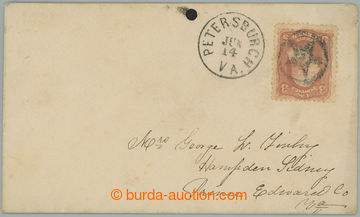 275927 - 1861 malý dopis vyfr. zn. Sc.65, Washington 3c rose s pěkn