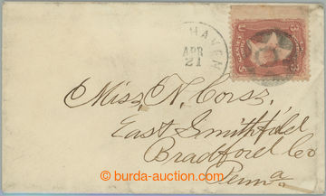 275929 - 1861 malý dopis vyfr. zn. Sc.65, Washington 3c rose s pěkn