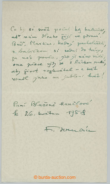 275948 - 1958 HRUBÍN František (1910-1971), významný český spis