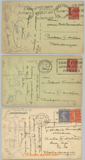 275953 - 1931-1932 FOTBAL / SK VIKTORIA ŽIŽKOV /  sestava 3 pohledn