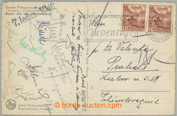 275958 - 1945 HOKEJ / LTC PRAHA / pohlednice zaslaná z Basileje s po