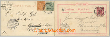 275960 - 1900-1904 sestava 2ks pohlednic vyfr. přetiskovými zn., 1x