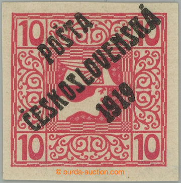 275962 -  Pof.59, Merkur vpravo 10h červená, III. typ přetisku; p�