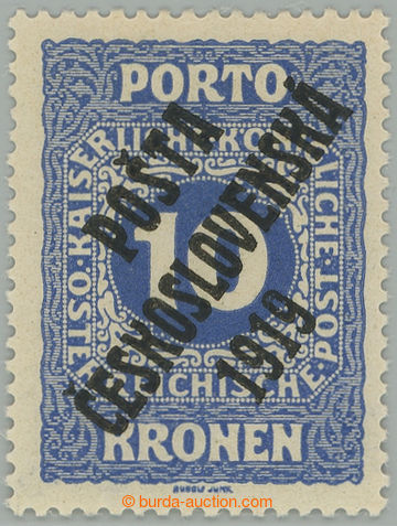 275963 -  Pof.82, Malé číslice 10K modrá, II. typ; nálepky, ates