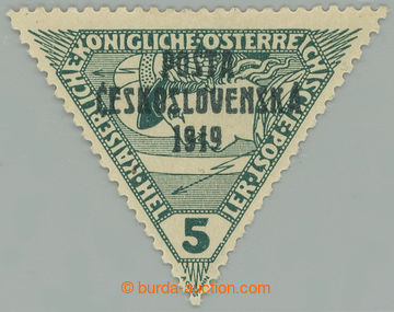 275986 -  Pof.56, Trojúhelník 5h zelená, II. typ přetisku, bezvad