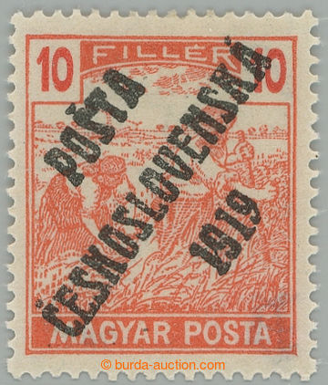 276344 -  Pof.105a, MAGYAR POSTA 10f red, overprint type I.; exp. by 