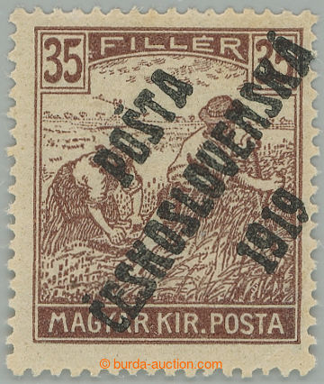 276346 -  Pof.109, 35f brown, overprint type III.; lightly hinged, ex