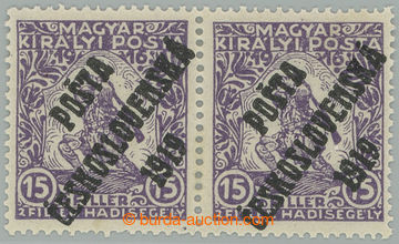 276350 -  Pof.97, 15f violet, horizontal pair; mint never hinged