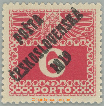 276366 -  Pof.67, Large numerals 6h red, overprint type I.; lightly h