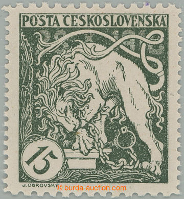 276400 -  Pof.27D, Lion Breaking its Chains 15h green, line perforati