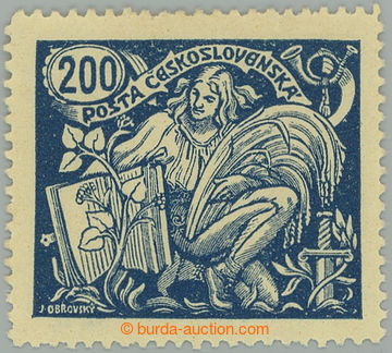 276404 -  Pof.174A II, 200h blue with line perforation 13¾, type II.