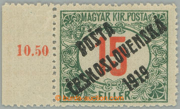 276433 -  Pof.137, 15f green / red with L margin with control-numbers