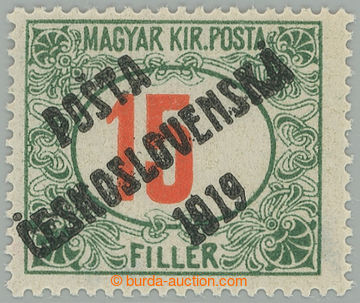 276434 -  Pof.137, 15f green / red, type II.; lightly hinged, exp. Vr