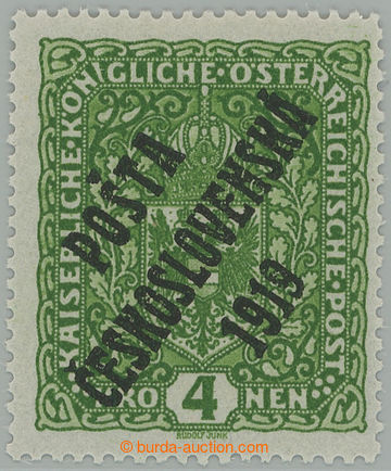276456 -  Pof.50I, Coat of arms 4 Koruna light green, high size, over