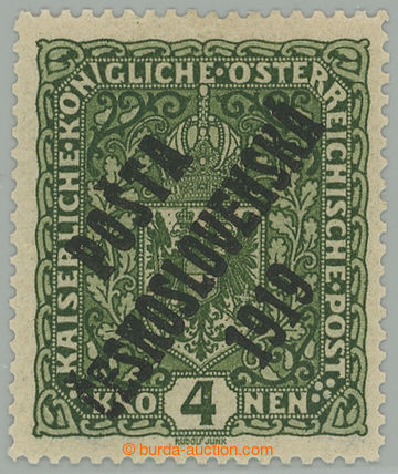 276460 -  Pof.50a, Coat of arms 4 Koruna dark green, close, well cent