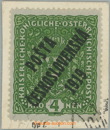 276462 -  Pof.50I, Coat of arms 4 Koruna light green, high size, over