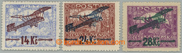 276560 -  Pof.L1A, L2A, L3B, I. provisional air mail stmp., basic per