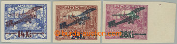 276561 -  Pof.L1-L3, I. provisional air mail stmp., basic imperforate