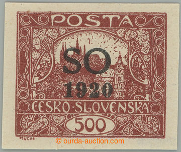 276627 -  Pof.SO22a, Hradčany 500h brown imperforated with black ove