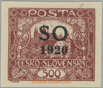 276628 -  Pof.SO22a, Hradčany 500h brown imperforated with black ove
