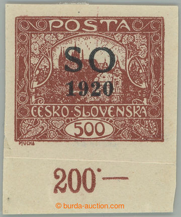 276629 -  Pof.SO22a, Hradčany 500h brown imperforated with black ove