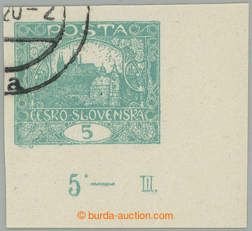276689 -  Pof.4 plate mark, 5h blue-green, LR corner piece with plate