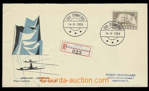 27671 - 1958 GRÓNSKO  FDC Mi.41 zaslaná jako R do Kodaně, dobrý 
