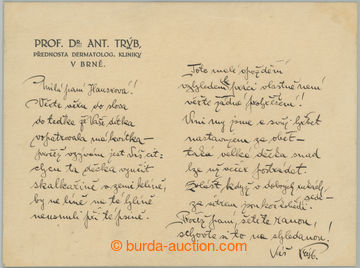 277243 - 1930? TRÝB Anthony (1884-1960), Czech doctor, poet and write