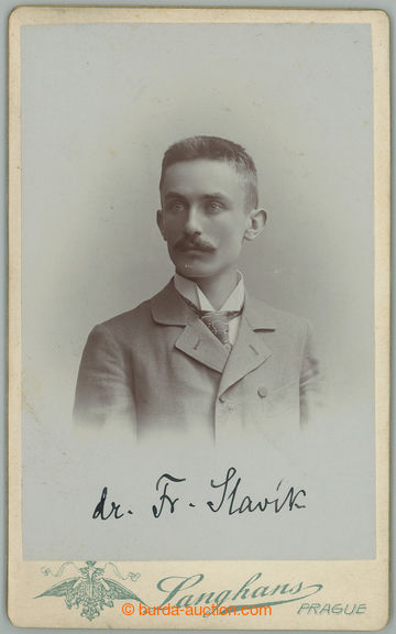 278290 - 1907 SLAVÍK Francis (1876-1957), Czech mineralog, petrolog a