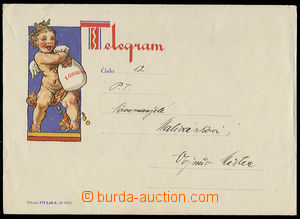 27842 - 1938 decorative telegram Lx5 (II-1938) with envelope Lx5 (II