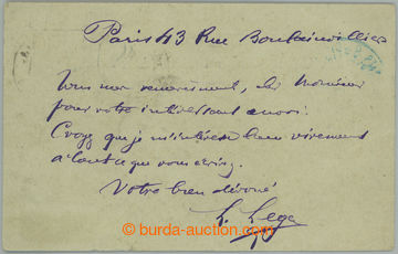278462 - 1901 LÉGER Louis (1843-1923), French writer and slavista, pr