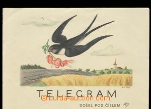 27853 - 1939 decorative telegram Lx1 (I-1939), without envelope/-s, 