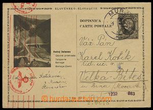 27863 - 1942 CDV4/29 Dolný Jelenec, to BOHEMIA-MORAVIA, double CDS 