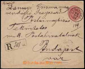 27946 - 1888 R-celinová envelope Mi.U14a, on reverse uprated with s