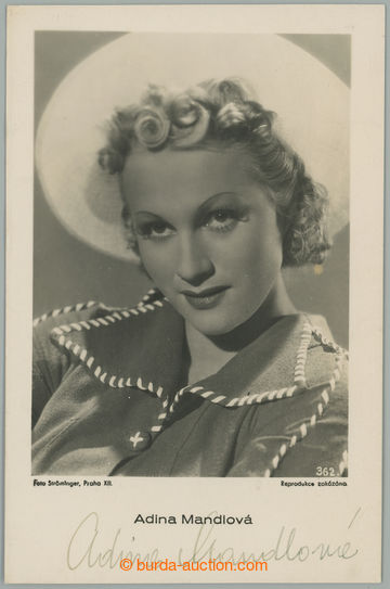 279776 -  MANDLOVÁ Adina (1910–1991), slavná Czech movie actress, por