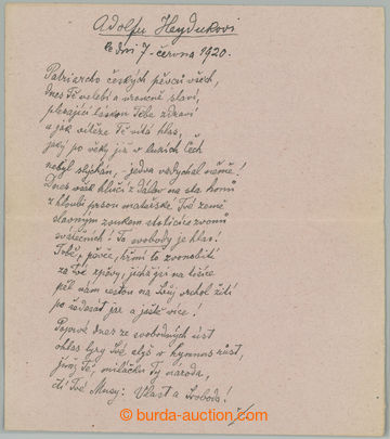 279800 - 1920 KRÁSNOHORSKÁ Eliška (one's own name Elizabeth Pechová, 