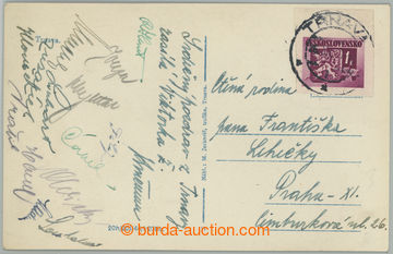 279978 - 1946 FOOTBALL / VIKTORIA ŽIŽKOV / postcard sent from Trnava 