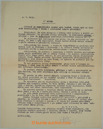 280070 - 1919-1920 FRIČ Alberto Vojtěch (1882–1944), vulgo Karaí Pukú